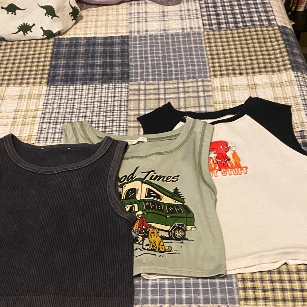 Graphic Ts, tank tops, hoodies